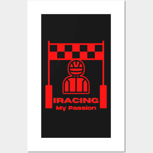 Iracing My Passion Red Posters and Art